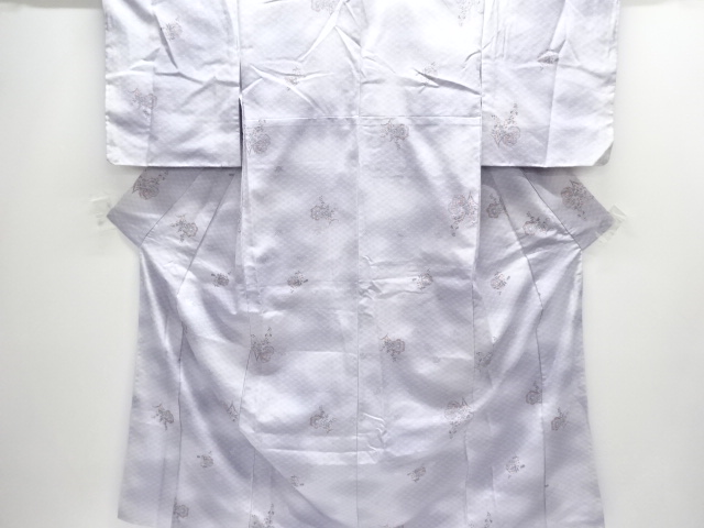 未使用品　草花模様暈し小紋着物